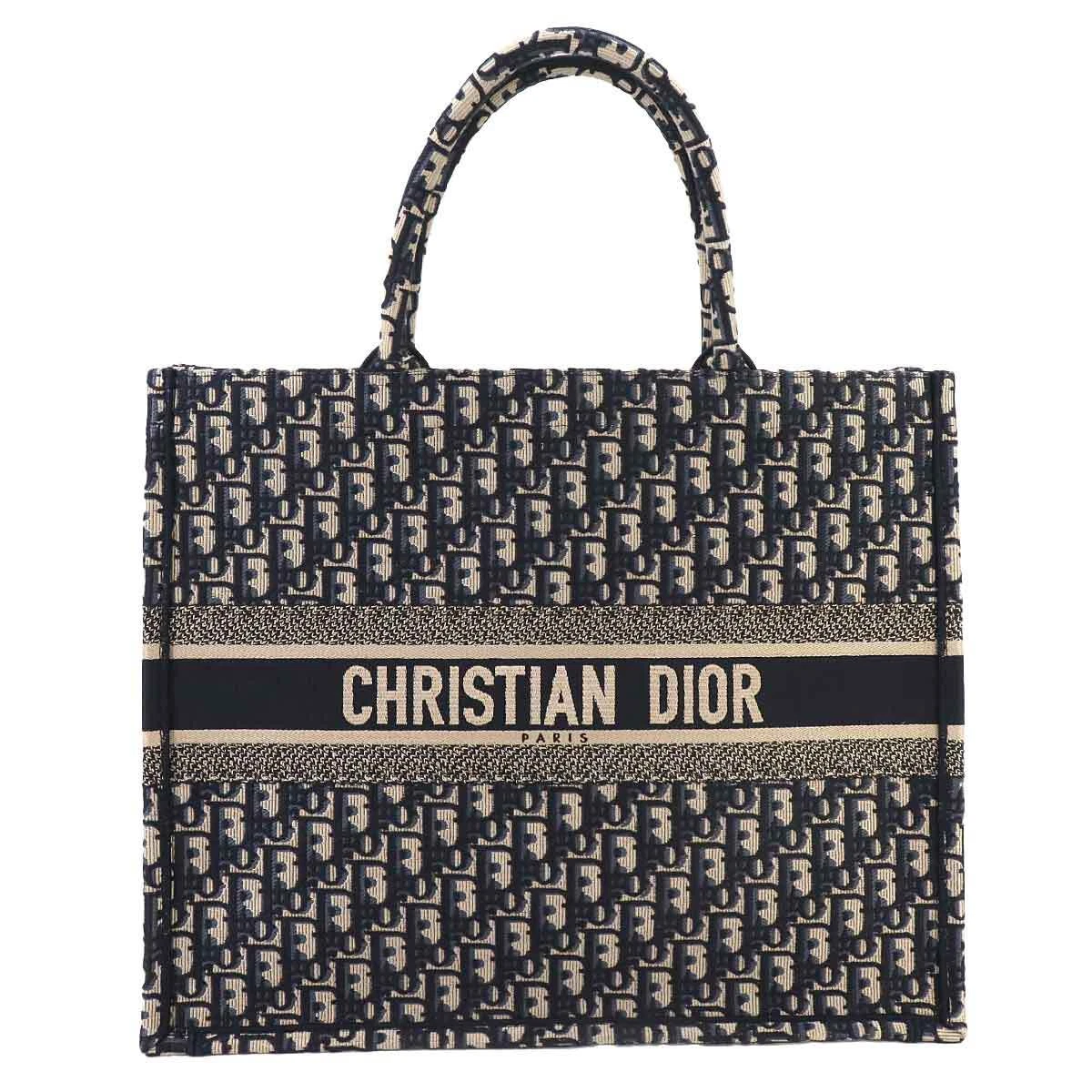 Grand sac fourre tout Christian Dior livre oblique toile marine M1286ZRIW 90249985