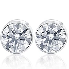 .40Ct Round Brilliant Cut Natural Diamond Stud Earrings In 14K Gold