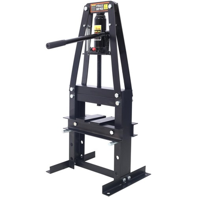 #ad Adjustable Hydraulic Shop Press Robust Black Steel A frame Benchtop Tool for $174.30