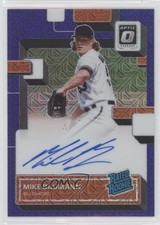 2022 Panini Donruss Optic Purple Mojo Prizm 9/88 Mike Baumann #RRS-MB Auto 7ba
