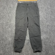 Banana Republic Pants Womens 4 Gray Cotton Stretch Pockets Zip Ankle Chino