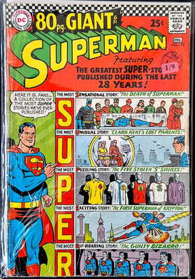 SUPERMAN #193 GD+ LEX LUTHOR BIZARRO DEATH OF SUPERMAN 80 PAGE GIANT DC 