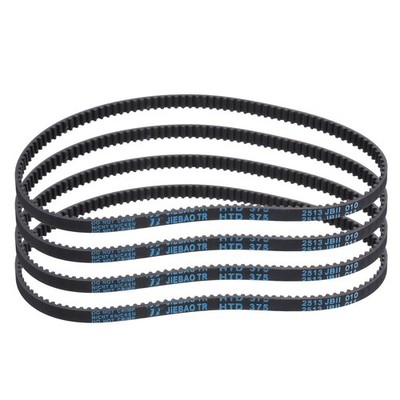 4pcs HTD-3M Rubber Timing Belt 125 Teeth 375mm Pitch Length x 6mm Width