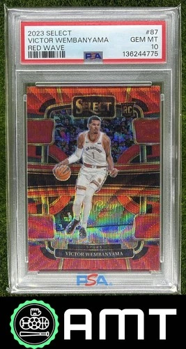 Victor Wembanyama RC PSA 10 2023-24 Panini Select Red Wave Prizm Spurs 4775