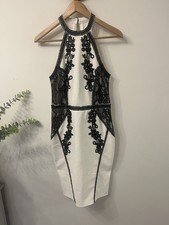 Lipsy Black And White Dress Size uk  10 Party Dress