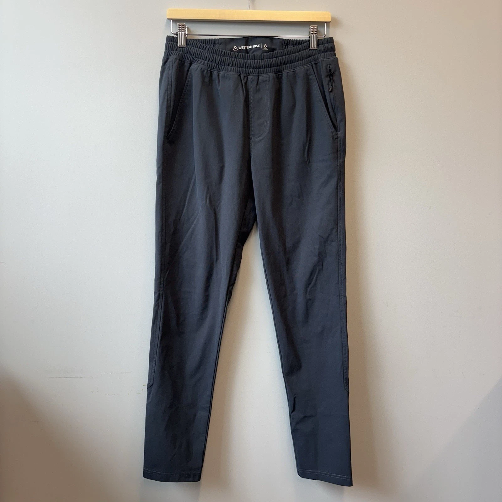 Western Rise Spectrum Jogger Pants Men's Small Long Gray Stretch Pull on