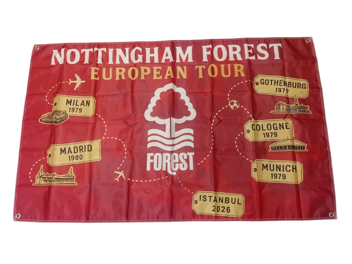 Petit Fanion Vintage Nottingham Forest – Angleterre, Ancien (non Modifié)