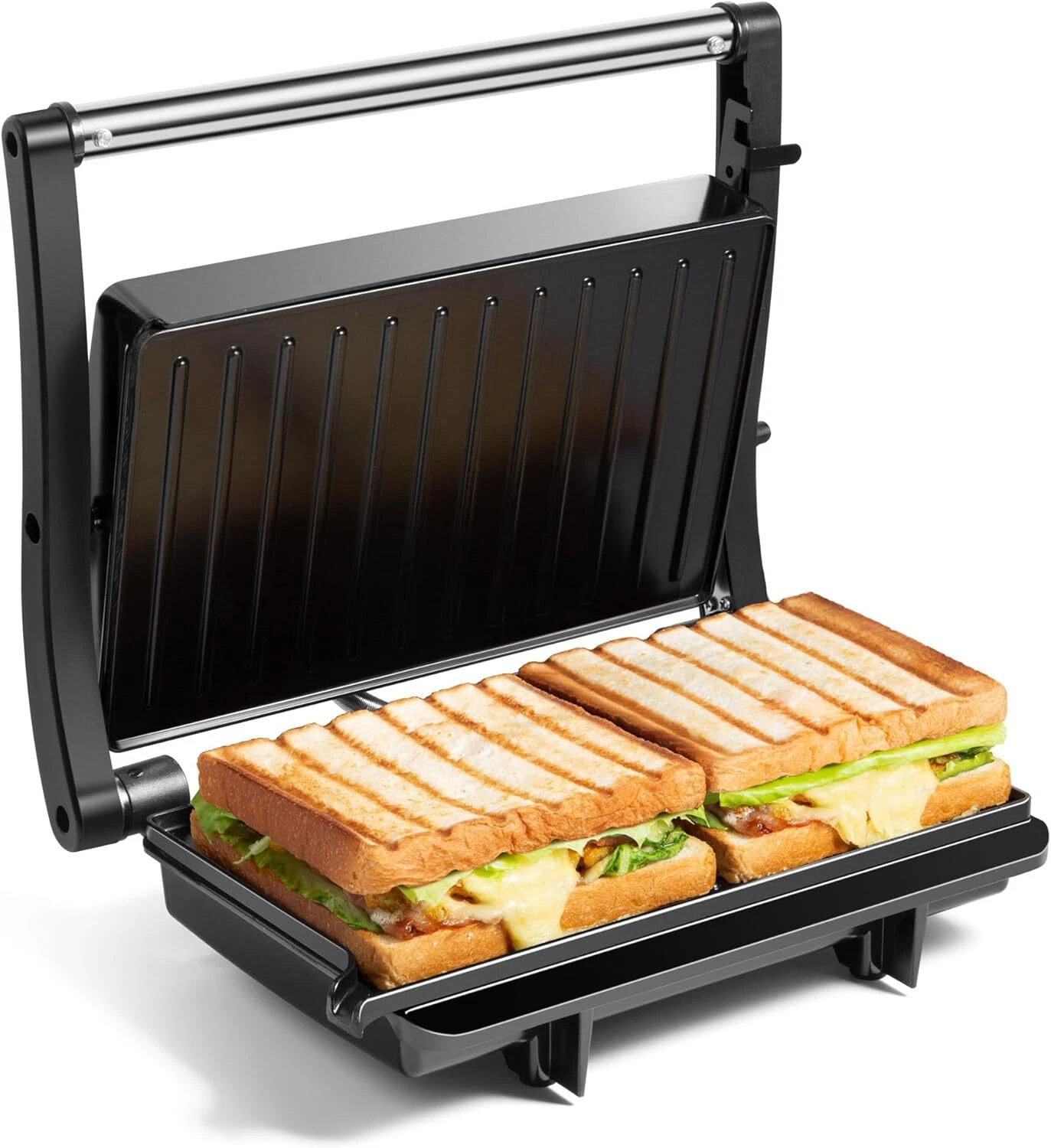 VonShef Panini Press Grill – 2 Slice Sandwich Toaster, 1000W – Black
Opens in a new window or tab
