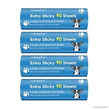 4 Pack Lint Roller Refills 6.3 Inch 90 Sheets Each 360 Total Extra Sticky Pet