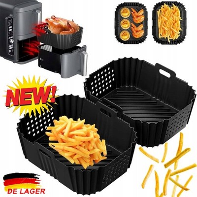 NEU 2x Heißluftfritteuse Silikonform Zubehör für Ninja Double Stack XL SL400EU