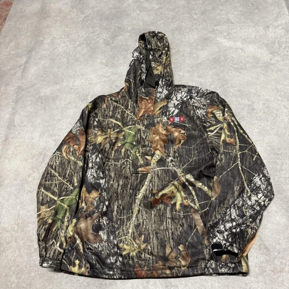 Vintage RealTree Mossy Oak Quarter Zip Jacket with Hood - Image 2 of 4