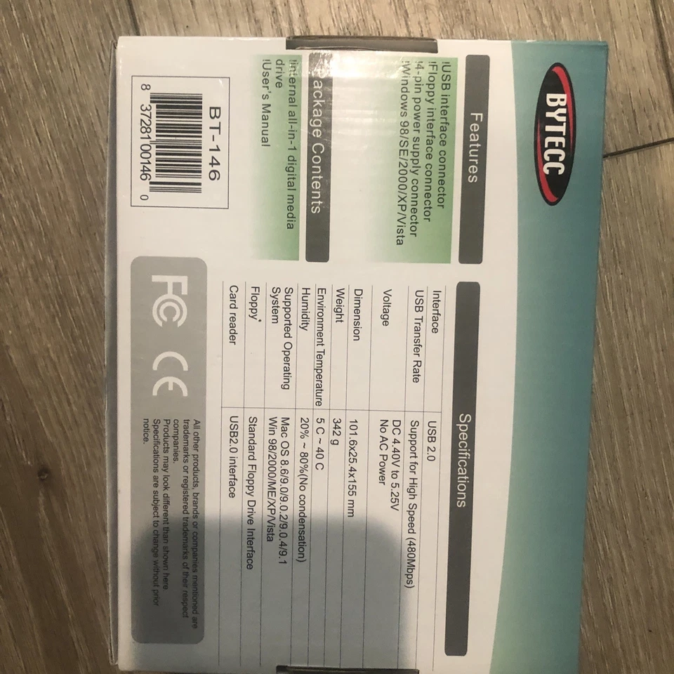 BYTECC BT-146 Xtreme All In One Digital Media Drive With USB 2.0 Card Reader - Image 2 of 3