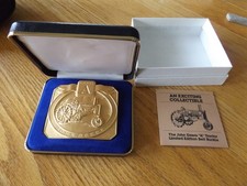 John Deere "A"  24KT Gold Plated Belt Buckle, Serial  5421 / 6000, 1989