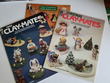 3 Books - 2 Clay Mates and 1 Clay Creations - Characters, Magnets, Ornaments