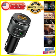 Car Bluetooth FM Transmitter: Hands-Free Calling  USB Music Player Included