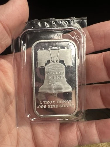 1 oz .999 Silver Bar – Liberty Bell – SD Bullion (Sealed)
