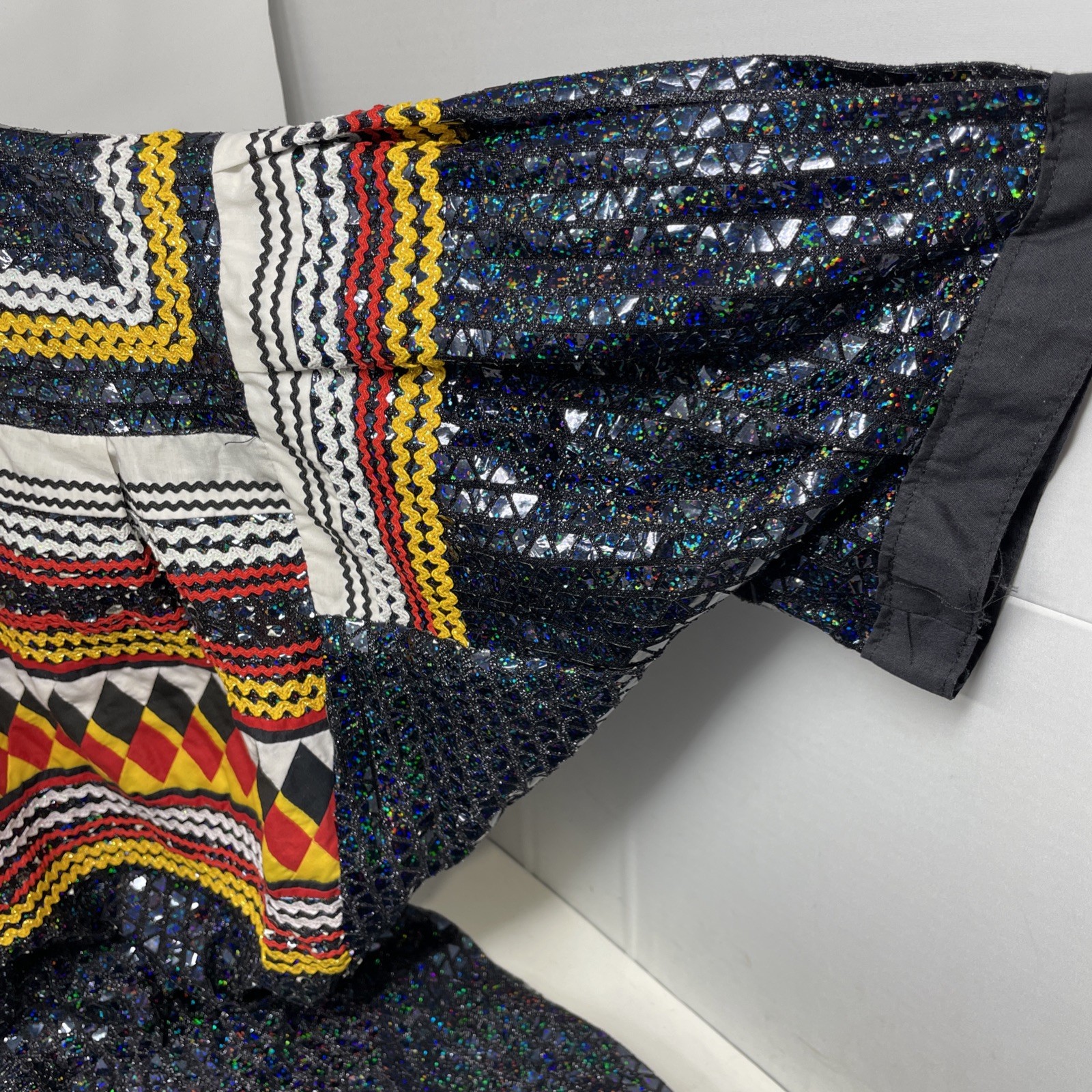 Handmade Iridescent Sequined Patchwork Pullover T… - image 7