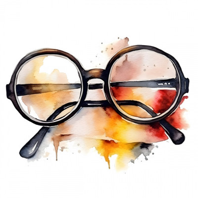 Bügelbild - Plott - Zauberer - Brille - 13cm x 9,6cm - DTF Transfer - DIY - Hood