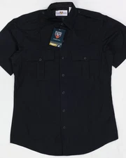 Flying Cross LAPD Navy Short Sleeve Uniform Shirt NWT Zip Front New with tags M