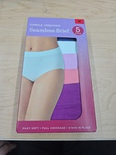 Carole Hochman Womens Seamless Brief Underwear 5 Pack Silky Soft Full Coverage M