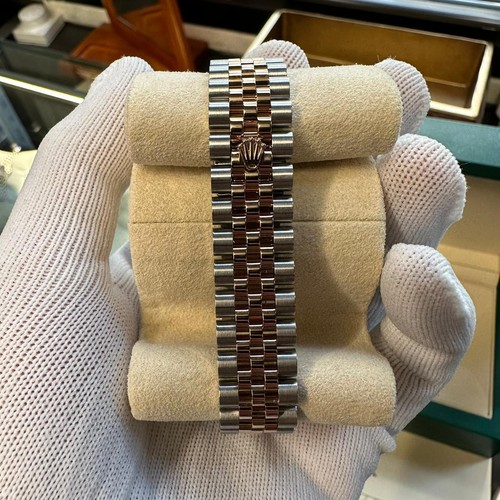 Rolex Datejust 31 18K Acier or Rose Blanc Cadran Romain Montre Femmes 278271 - Photo 10 sur 11