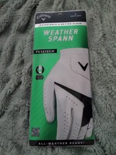 Callaway Golf Weather Spann Glove Worn on Left Hand Standard Large White