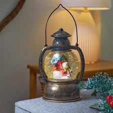 Christmas LED Snow Globe Light Up Xmas Decoration Snowman Home Lantern Large