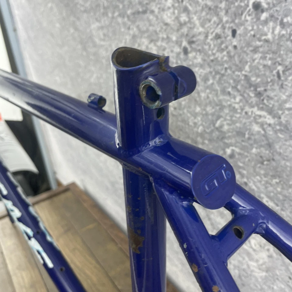 Juego de cuadro de bicicleta GT Passage vintage 16,5 700c Gravel Tour Cromoly años 90 híbrido azul Foto 4 de 4