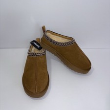 Bebealy Genuine Suede Platform Fuzzy Slippers Cozy Women's Size 43 Size 11 NWT