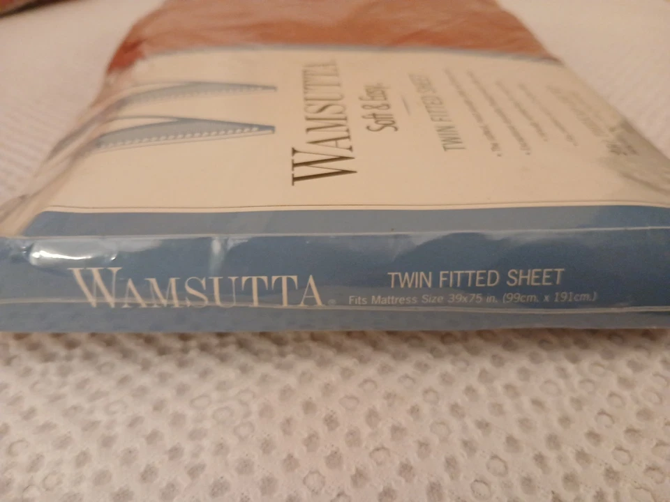 Sábana Ajustable Wamsutta Suave y Fácil Doble EE. UU. 250 Hilos ROJA De Colección NOS Foto 3 de 4