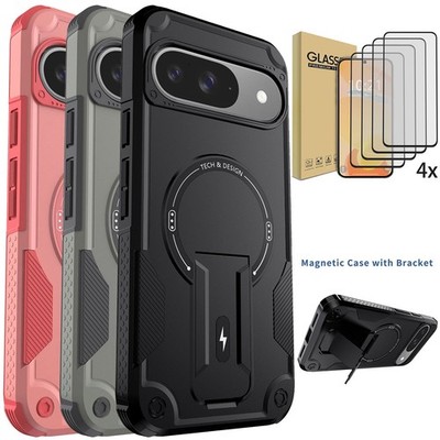 For Google Pixel 9/9 Pro/9 Pro XL 5G Case Cover w/Kickstand  / Screen Protector