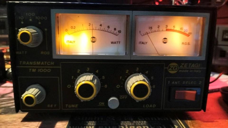 ROSMETRO WATMETRO ACCORDATORE ANTENNA CB ZEAGI TM 1000 - Immagine 2 di 3