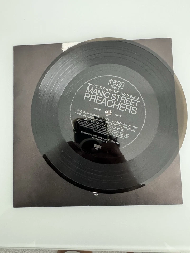 Manic Street Preachers NME Flexi-Disc 7” Single ‘Verses From The Holy Bible’ - Image 3 of 3