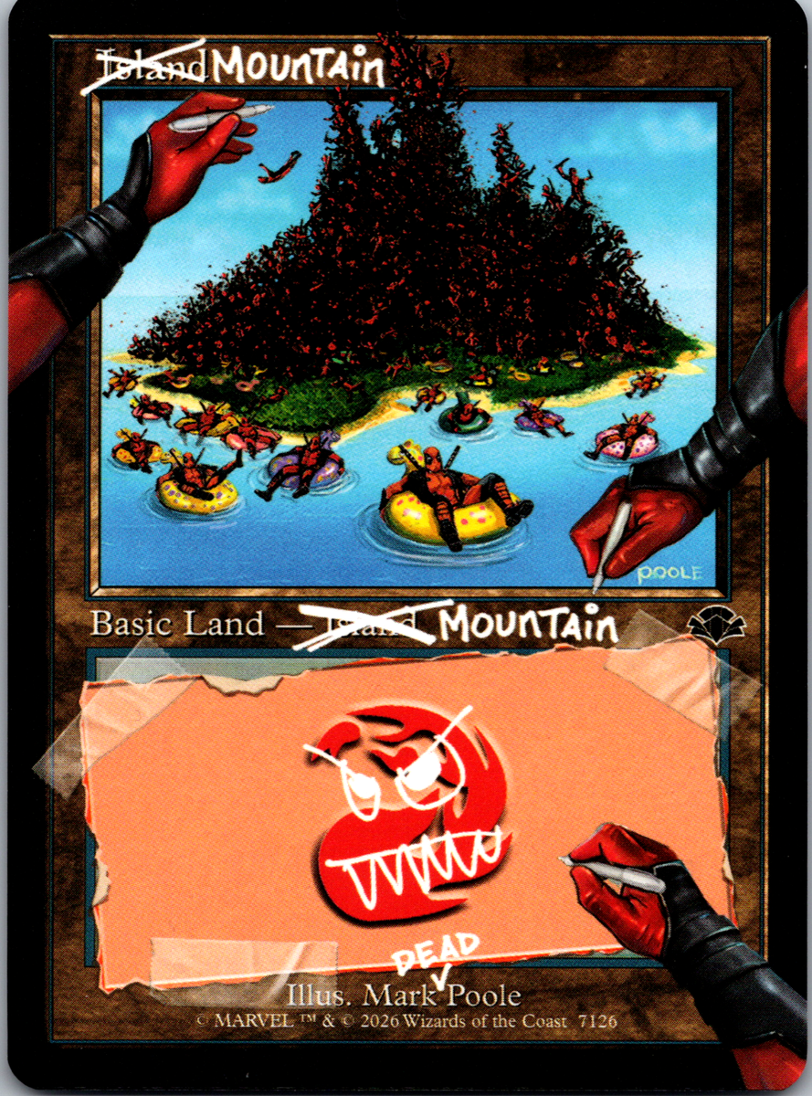 Mountain 2026 Magic The Gathering Secret Lair Drop Deadpool Non