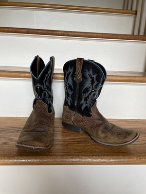 Ariat Kids' 5.5 Boots Tombstone Western Embroidered Shaft Western Cowboy Brown