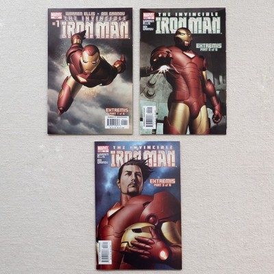 Marvel Comics: The Invincible Iron Man Extremis 1-3 Warren Ellis/Granov (2005)