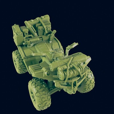 ATV Quad - Beyond the Badlands - EC3D - Wasteland Terrain Wargaming D&D DnD 15mm