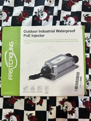 Fast Cabling 30W Outdoor Industrial Waterproof PoE Injector 5720-44 - NIB