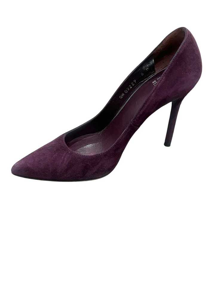 Vestido Stuart Weitzman Púrpura Gamuza Nuevo Bomba Tacón de Aguja Punta 6 Foto 2 de 4