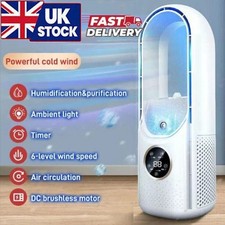 Portable Air Cooler Humidifier Home Air Conditioner Cooling Fan 3 Speed UK NEW、