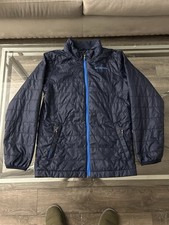 Columbia Jacket Boys M 10/12 Blue Omni Heat Insulated Full Zip Quilted Puffer