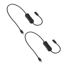 1.64ft USB Extension Cable with Switch Type C Adapter Data Power Cord 2pcs