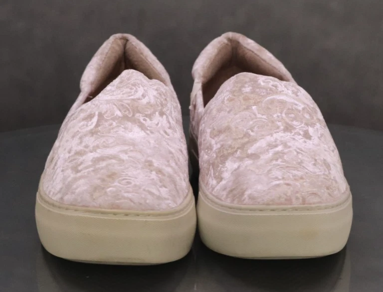 J. Slides Velvet Women's Slip Ons Platform Loafers Shoes Size 9 Floral Pink - Image 3 of 4