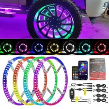 4pcs 17.5 Led Wheel Ring Lights Rgb Rim Lights For Dodge Ram 1500 2500 3500 Ute 4pcs 17.5 Led Wheel Ring Lights Rgb Rim Lights For Dodge Ram 1500 2500 3500 Ute