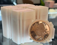 NEW! LOT OF 100 X 1 OZ 1921 Peace Dollar .999 FINE COPPER ROUND  LOC BL1