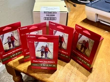 Lot Of 5 Canon PP-301 Photo Paper Plus Glossy II 4x6 inch 100 Sheets |  500 bulk