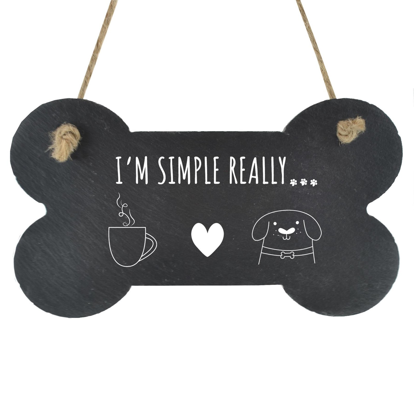 SIMPLE DOG SLATE BONE BLOCK
