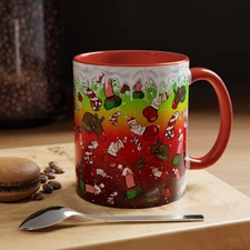 Christmas Peens Pattern Mug – Funny Secret Santa Holiday Gift Exchange Cup