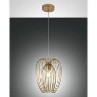 Pendelleuchte Camp, 1-Flammig, Ø25Cm, E27, IP20, Gold Edelmatt