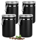 4PACK 1800ML Coffee Canister Stainless Steel Airtight Kitchen Storage Container